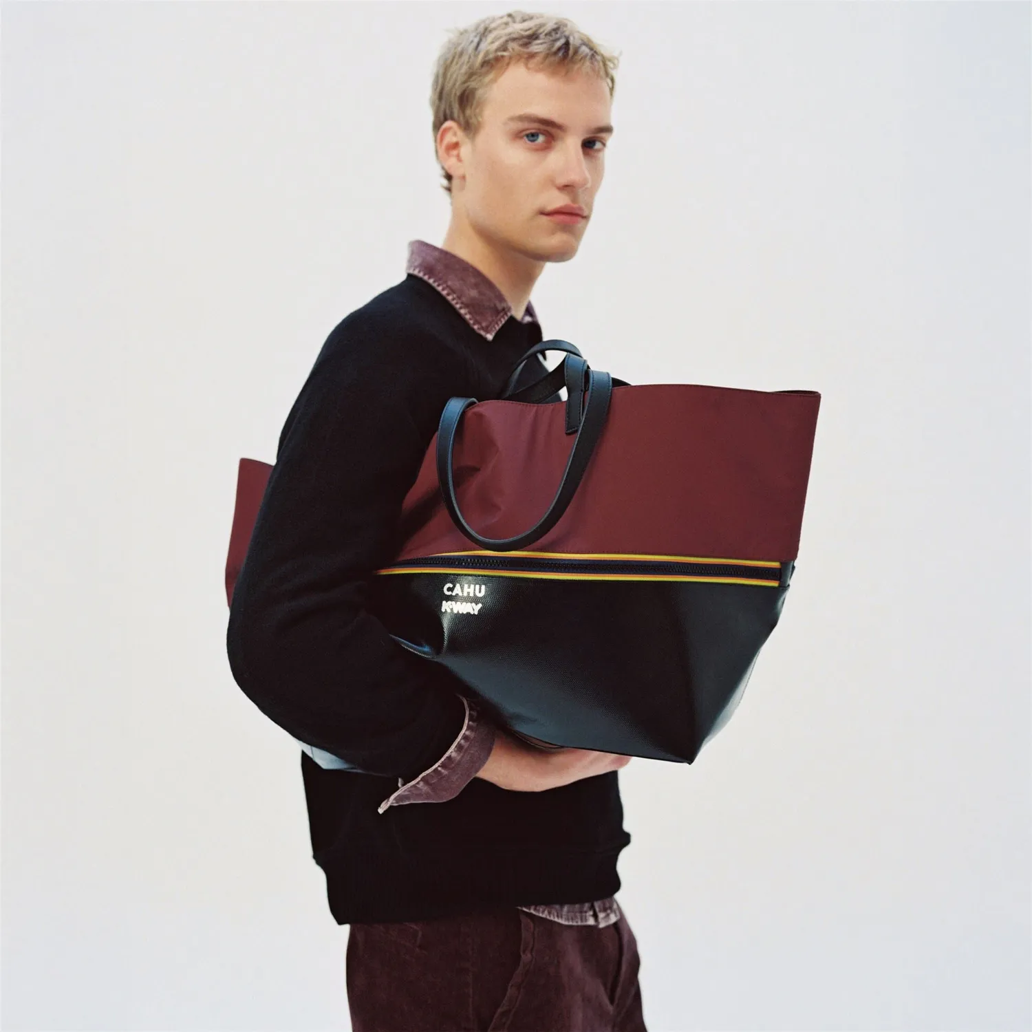 K-Way Pratique Medium geanta tote negru impermeabila unisex