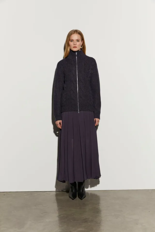 Isabelle Blanche cardigan tricotat albastru M lână