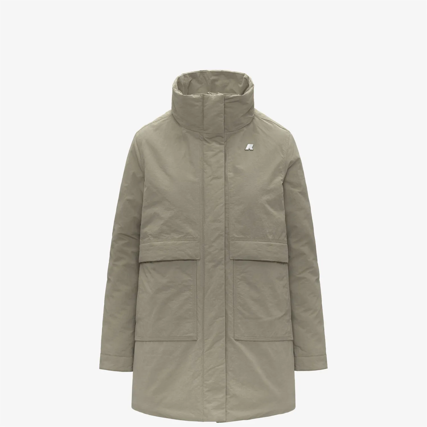 K-Way Kalima Warm Cotton Nylon Palton Verde Călduros