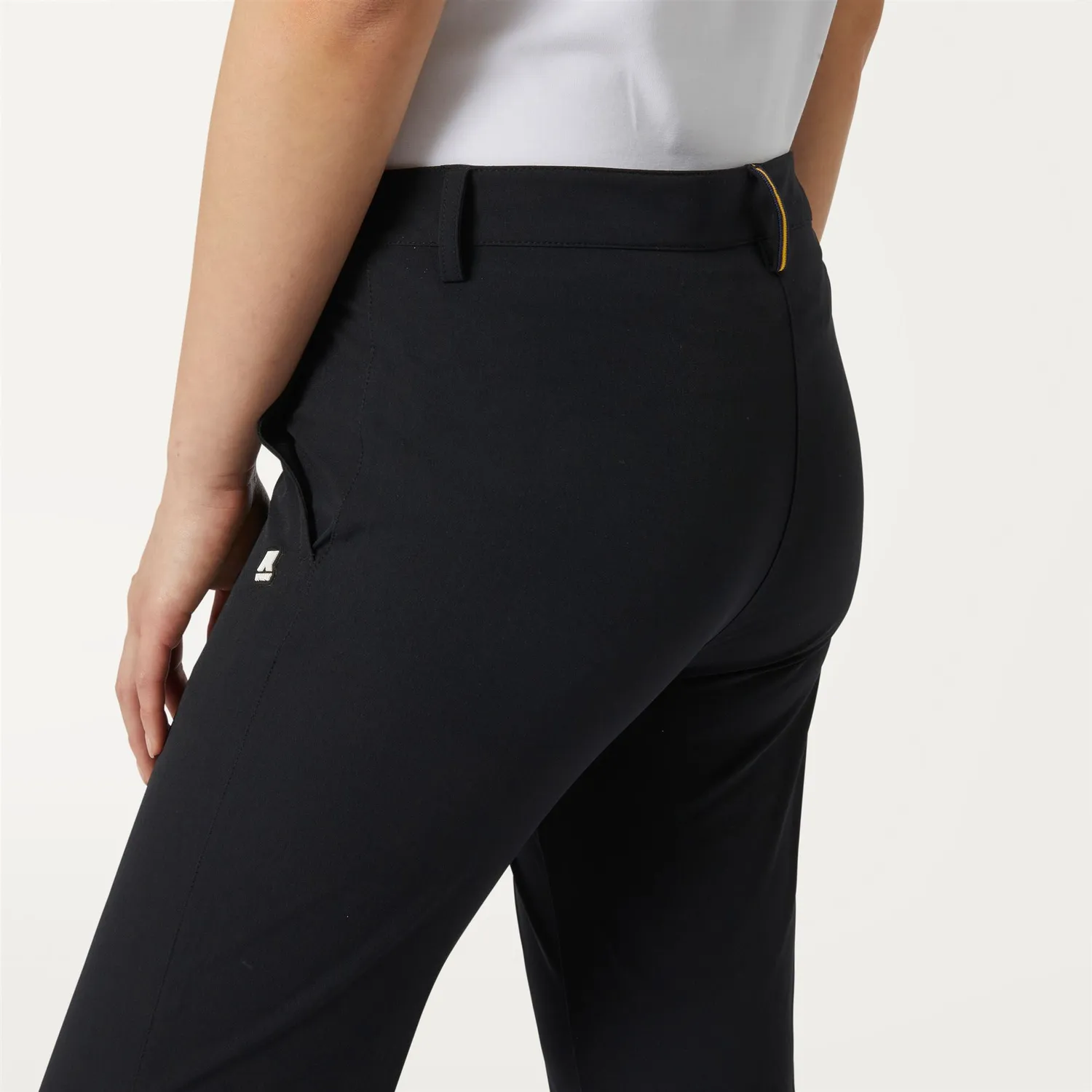 K-Way Marlene Light pantaloni dama negru nailon stretch