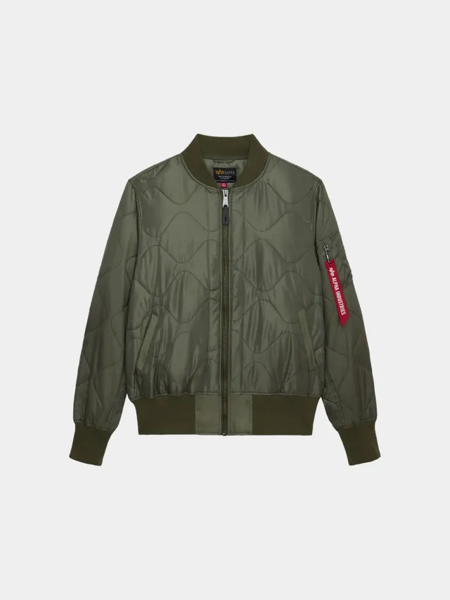Alpha Industries L-2B Relaxed Quilted Flight geacă verde nailon