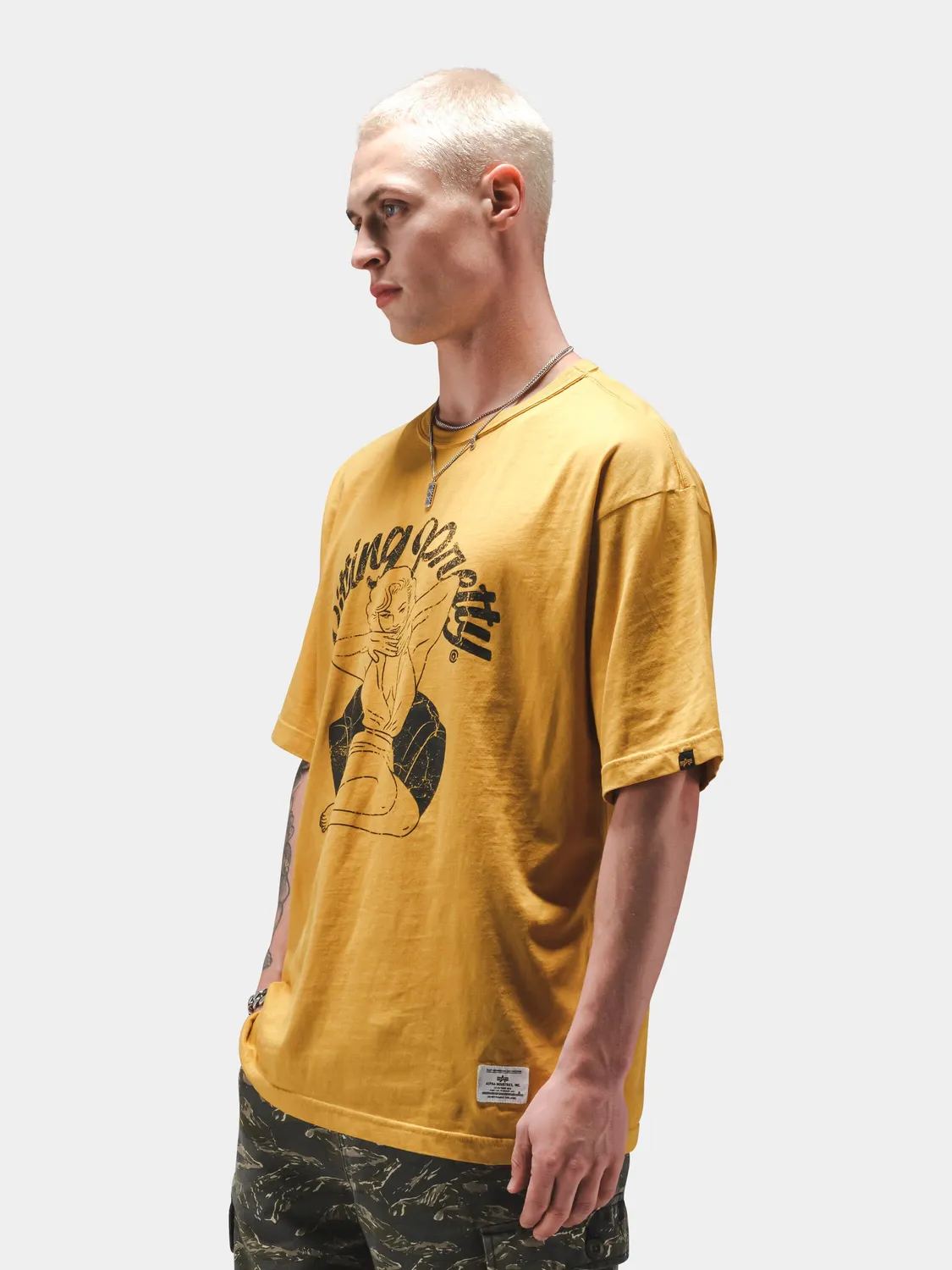 Alpha Industries Sitting Pretty tricou gri Mid Gray bumbac