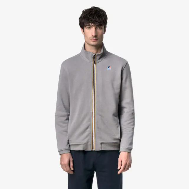 K-Way Pepin Poly Cotton hanorac unisex Grey Frost fleece usor