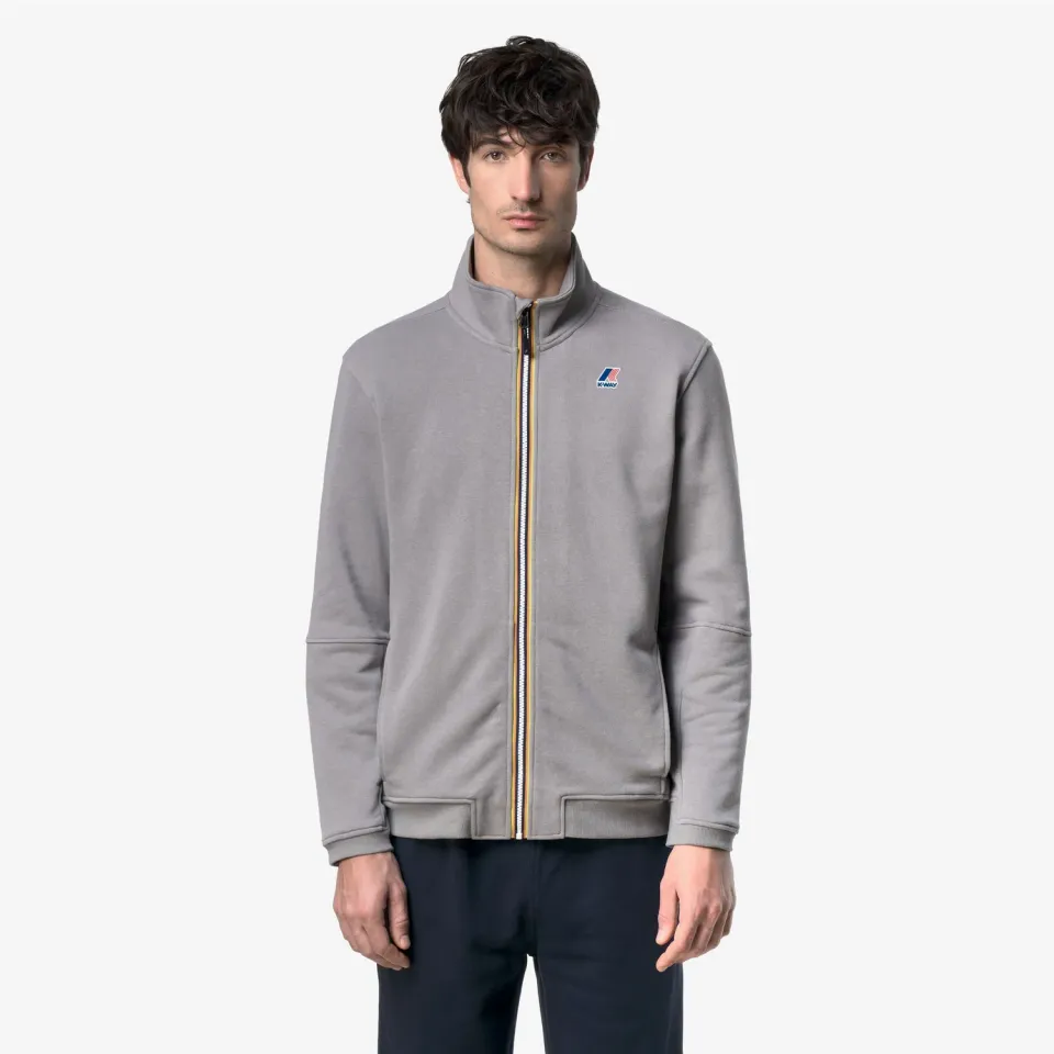 K-Way Pepin Poly Cotton hanorac unisex Grey Frost fleece usor