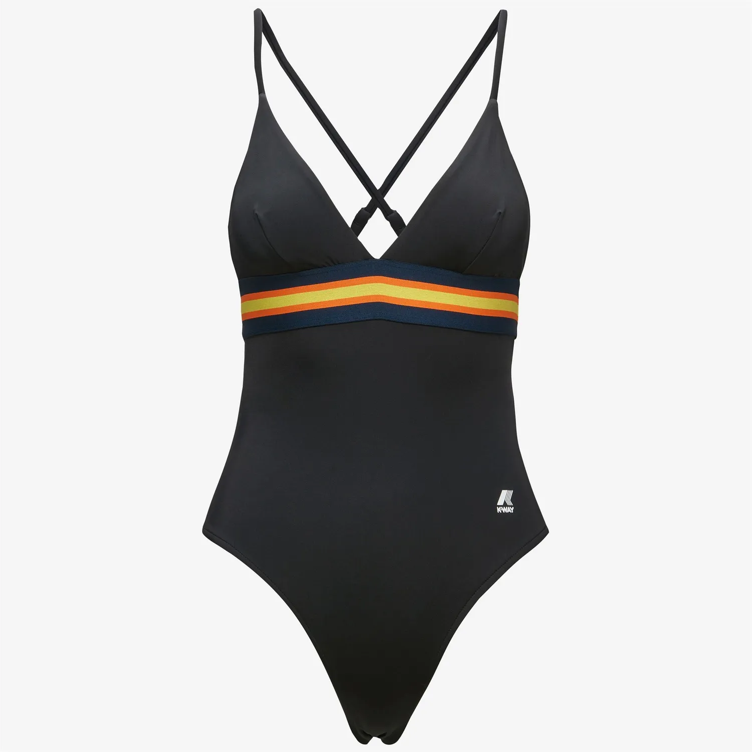 K-Way Katline Tape costum baie dama negru cu bretele