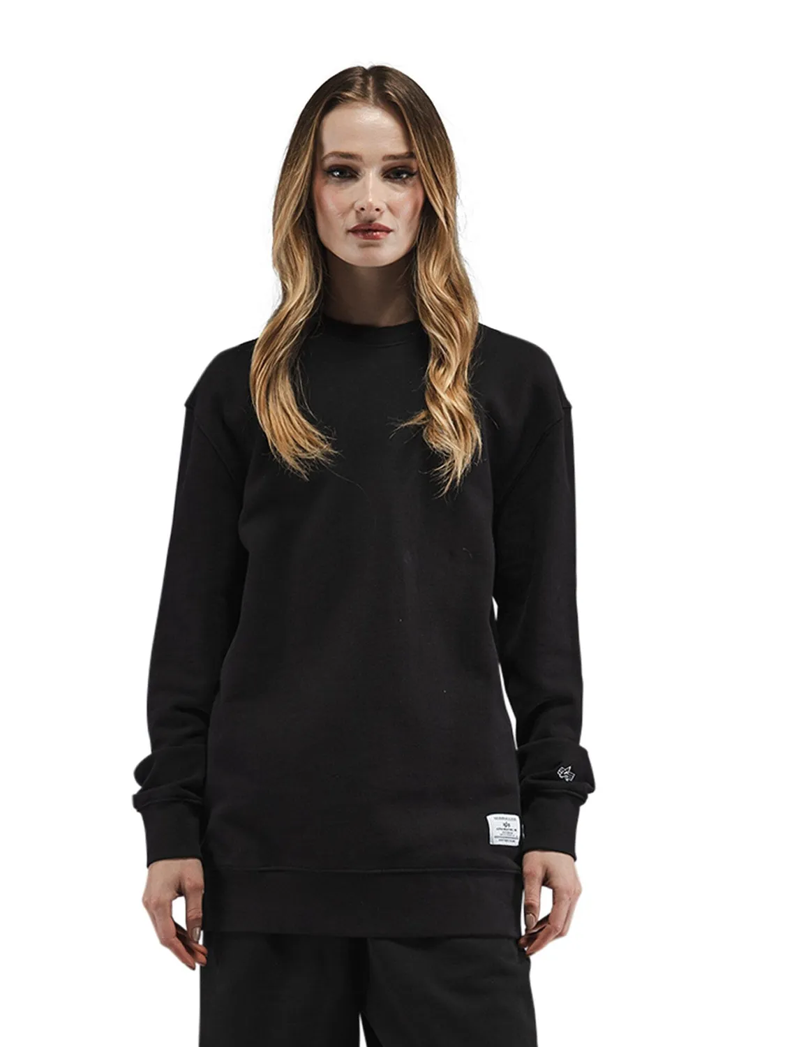 Alpha Industries Essential French Terry Crewneck Gen II hanorac negru bumbac