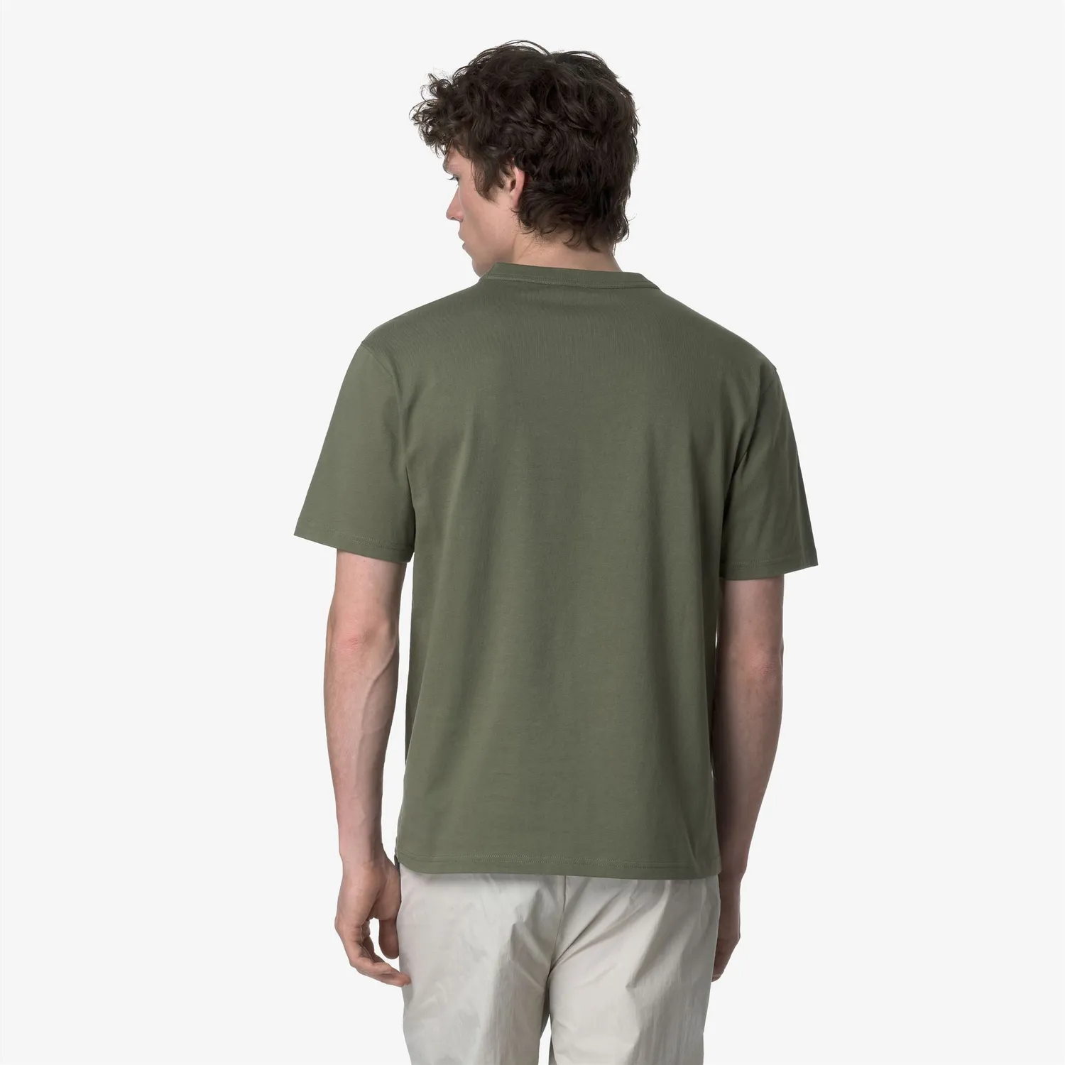 K-Way Fantome Chest Label tricou barbati verde lichen bumbac gros