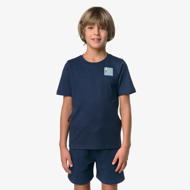 K-Way Leonide tricou copii albastru bumbac