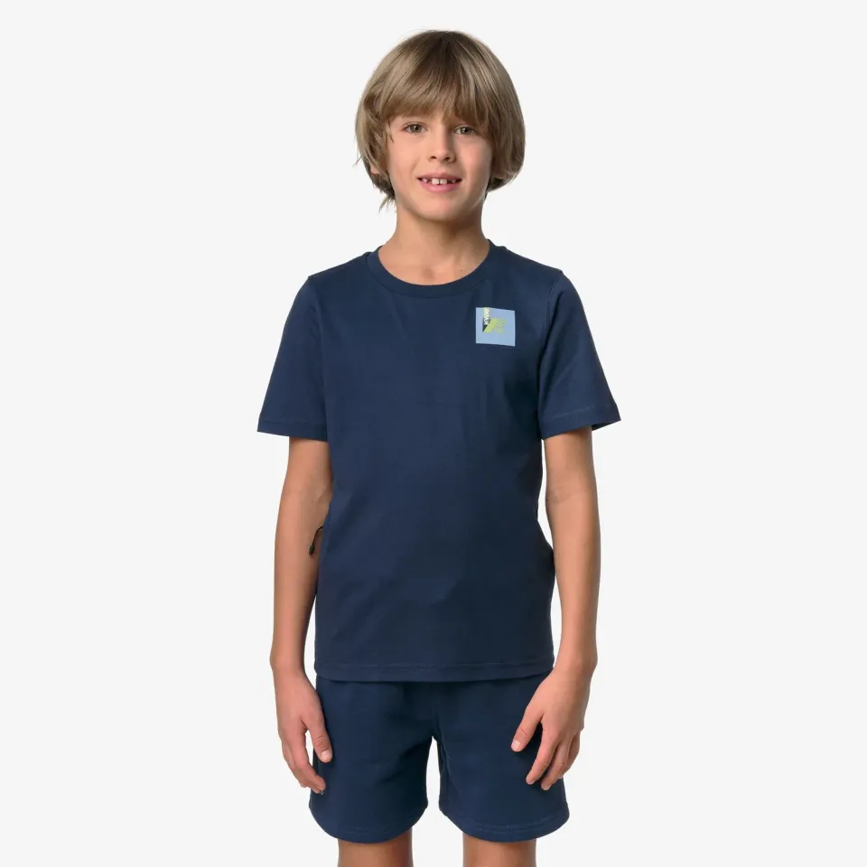 K-Way Leonide tricou copii albastru bumbac