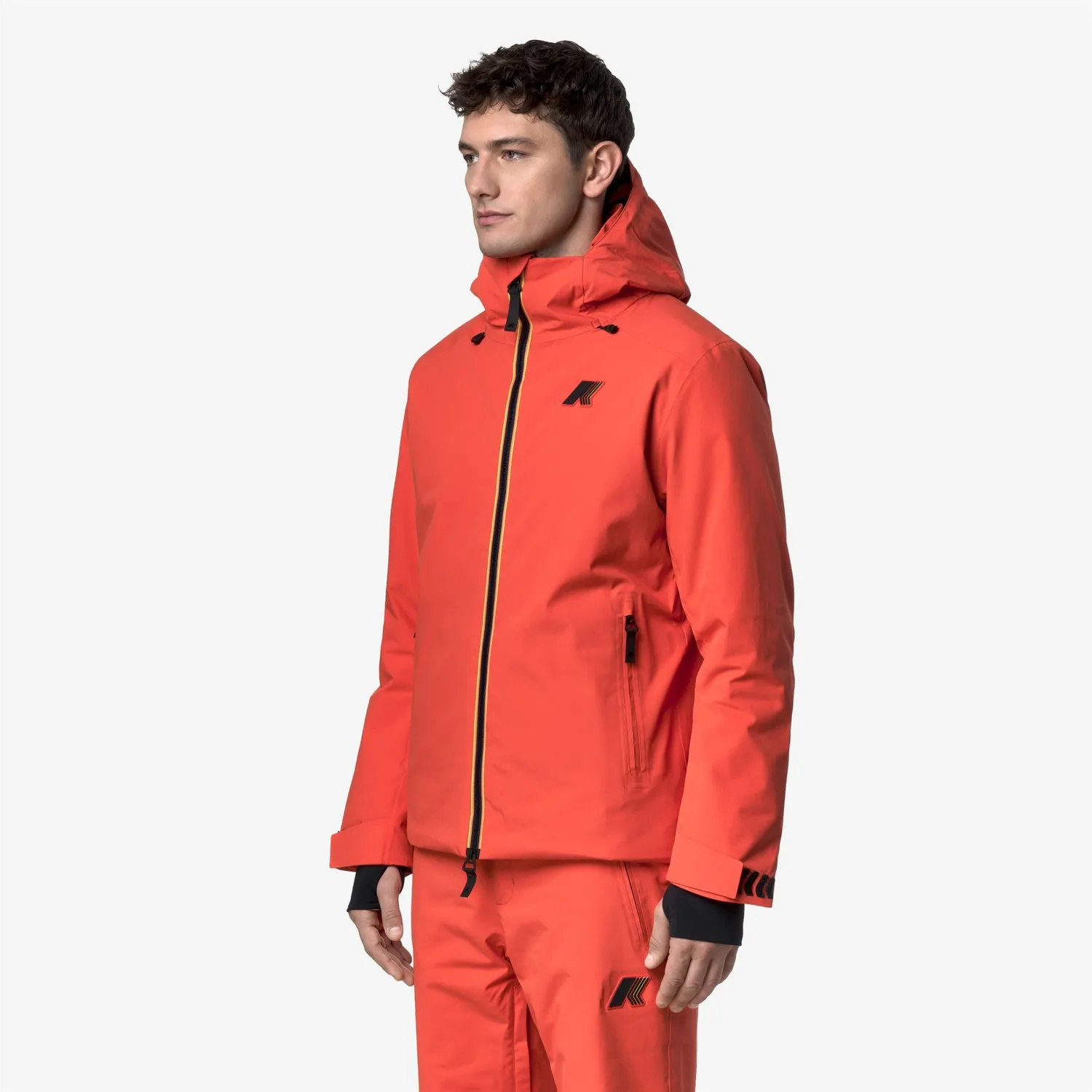 K-Way Lesarcs 2L Twill geaca schi portocalie impermeabila