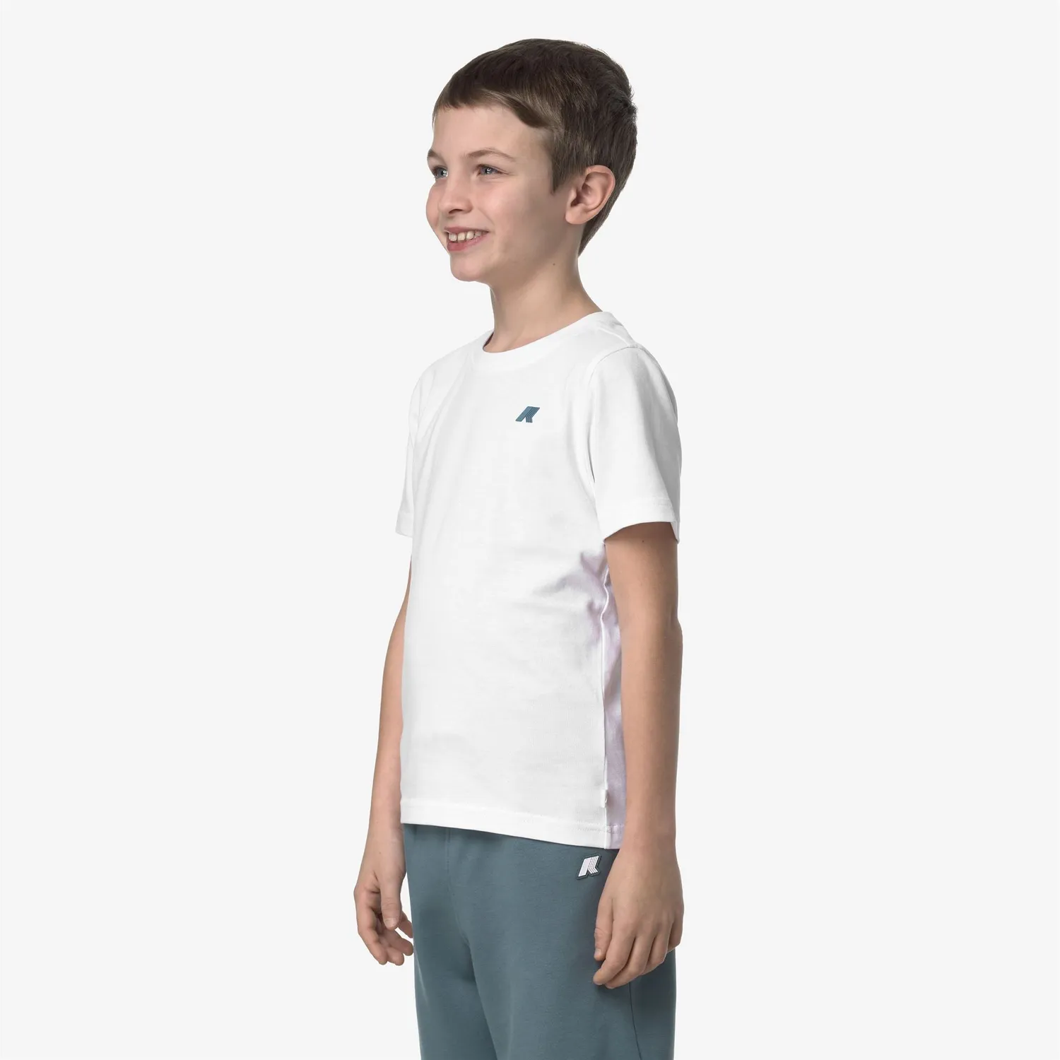 K-Way Odom K5136ZW tricou baieti alb bumbac