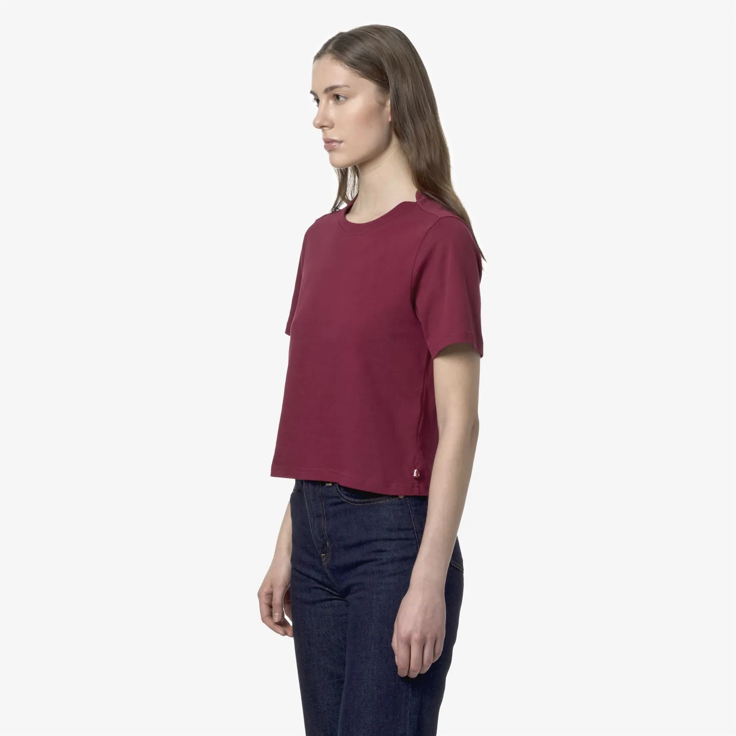 K-Way Amilly Tricou Dama Bumbac Rosu Inchis