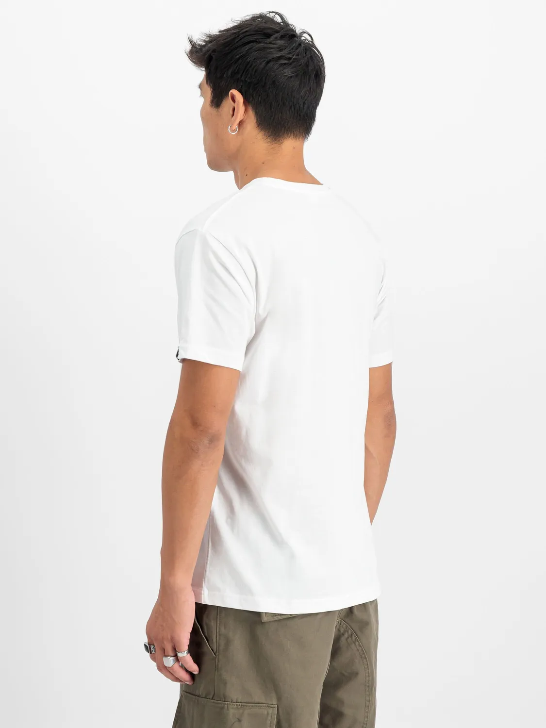 Alpha Industries Basic Small Logo tricou negru/alb 2 bucăți jersey