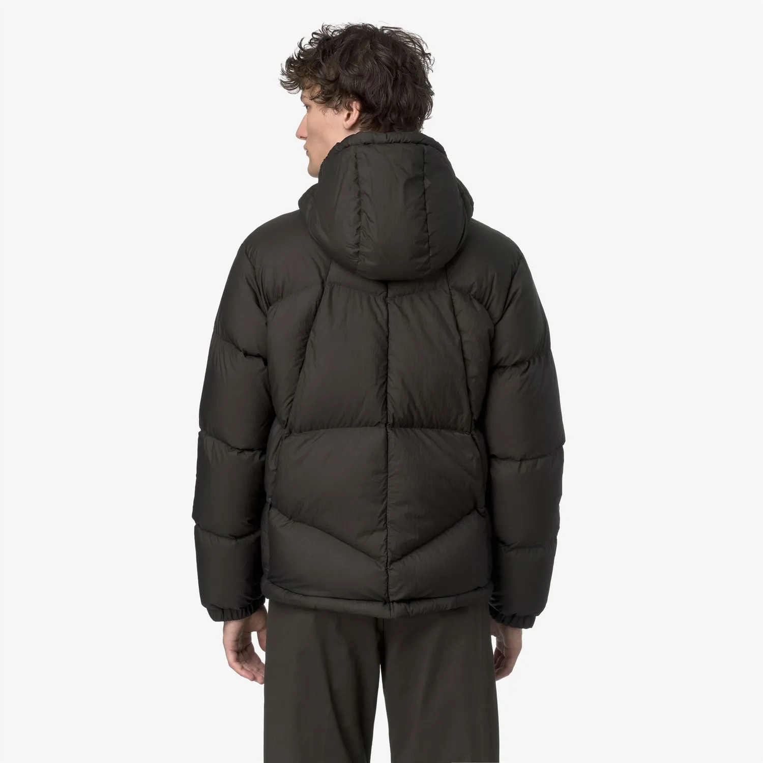 K-Way Quill geaca puf barbati negru olive puf natural