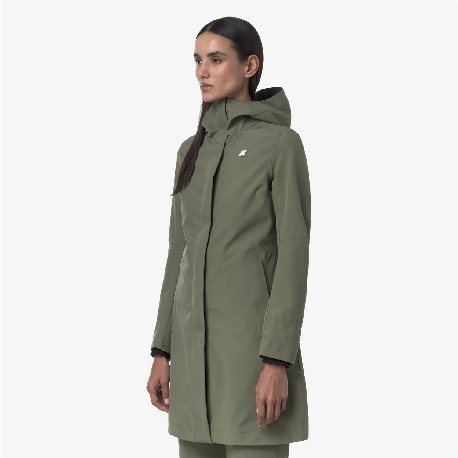 K-Way Stephy Bonded Jersey geacă damă Green Lichen 3/4