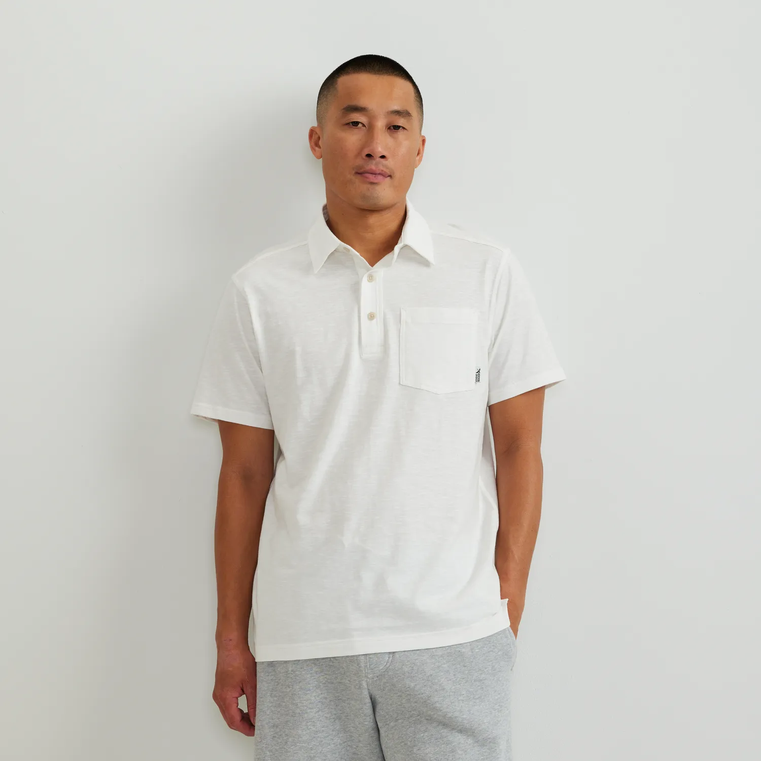 Eddie Bauer Baja tricou polo bărbați ivory M
