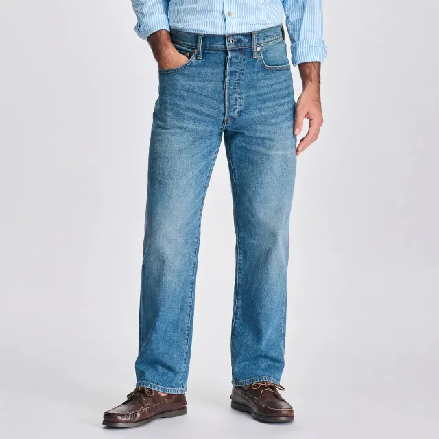 Eddie Bauer Heritage Loose Fit Jeans blugi Pacific Blue largi