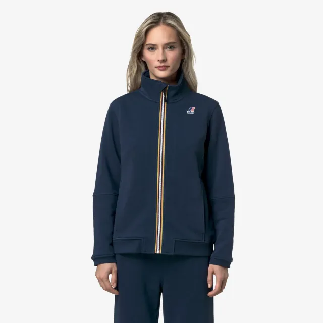 K-Way Pepin Poly Cotton Hanorac Albastru cu Fermoar