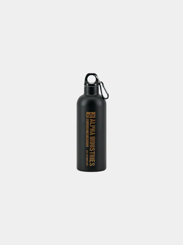 Alpha Industries Logo sticla apa negru otel 500 ml