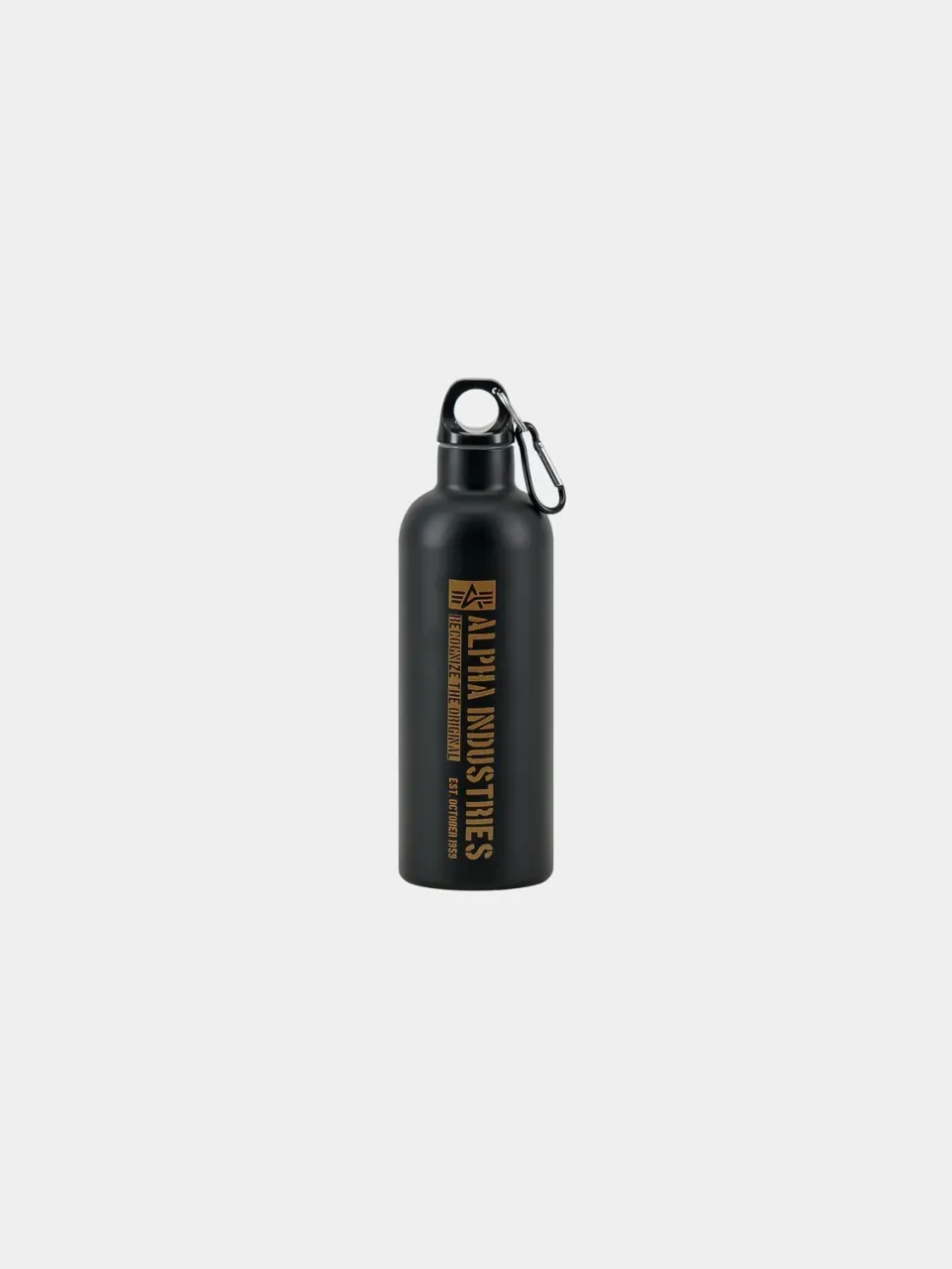 Alpha Industries Logo sticla apa negru otel 500 ml