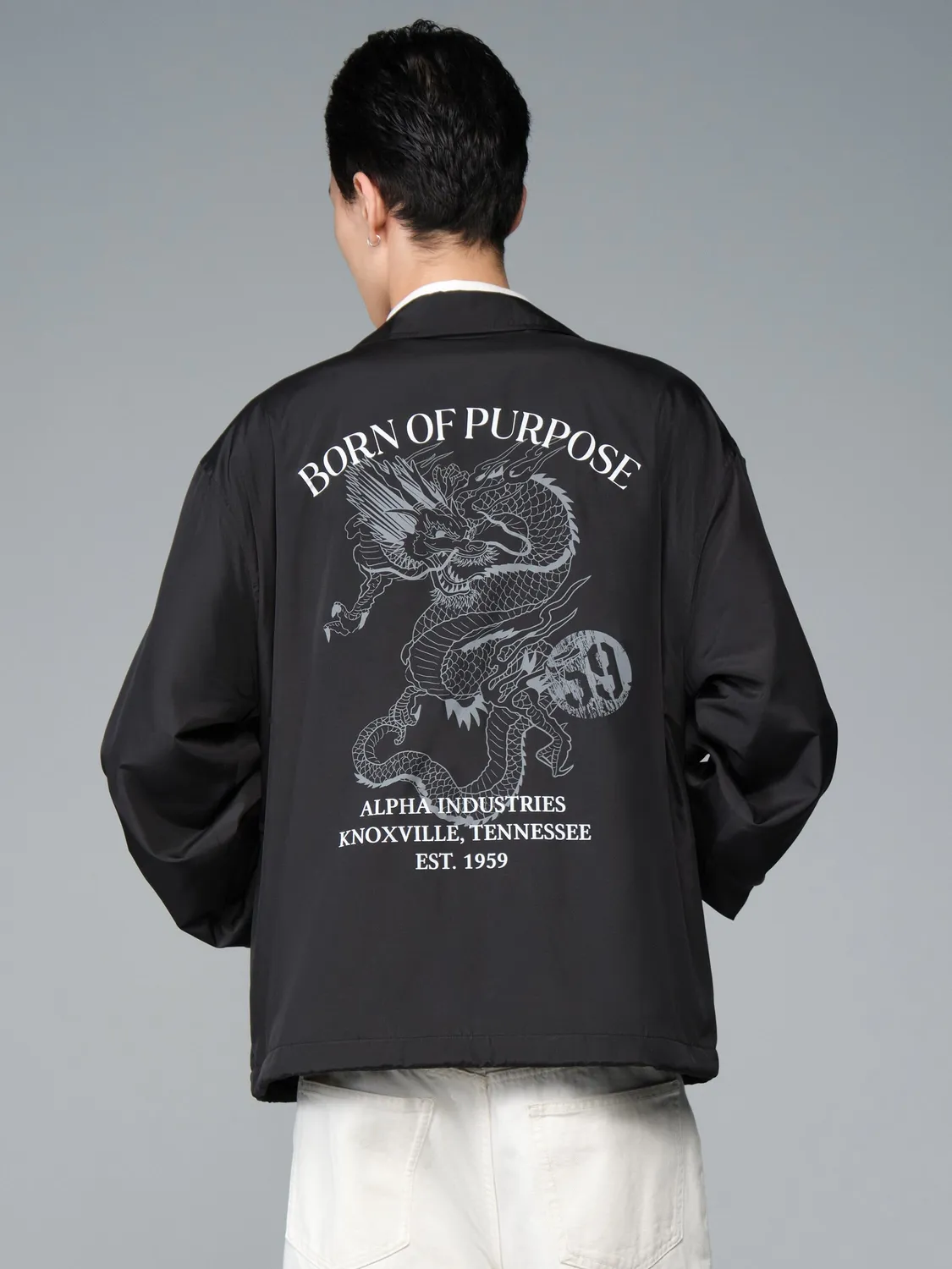 Alpha Industries Hampton Relaxed Fit Coaches Dragon geaca neagra