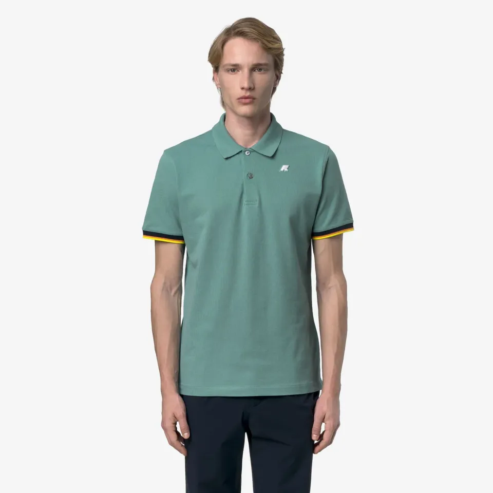 K-Way Vincent Pique Slim polo barbati verde XS-3XL bumbac