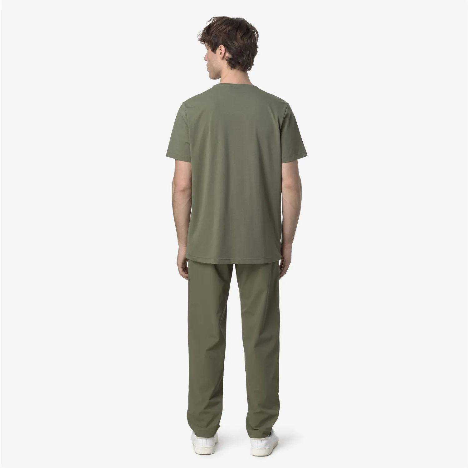 K-Way Med Travel pantaloni sport verde lichen bumbac