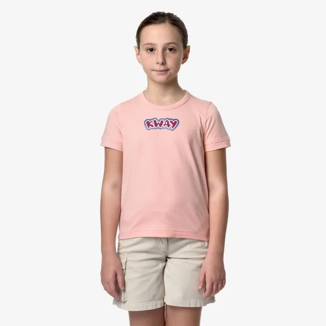 K-Way Emel Graphic tricou fete roz bumbac 100%
