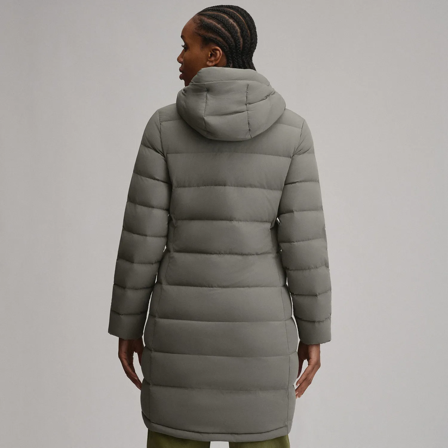 Eddie Bauer EB Stretch Down parka dama lunga Black