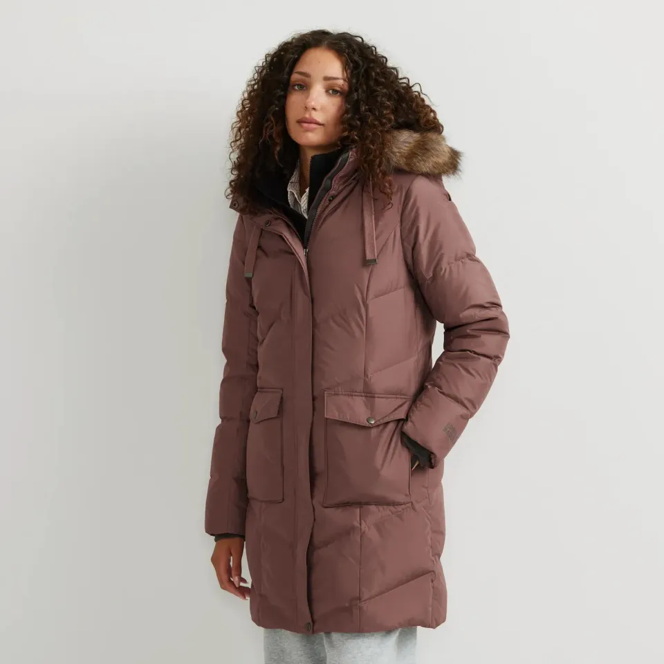 Eddie Bauer Lodge Cascadian parka puf dama mov