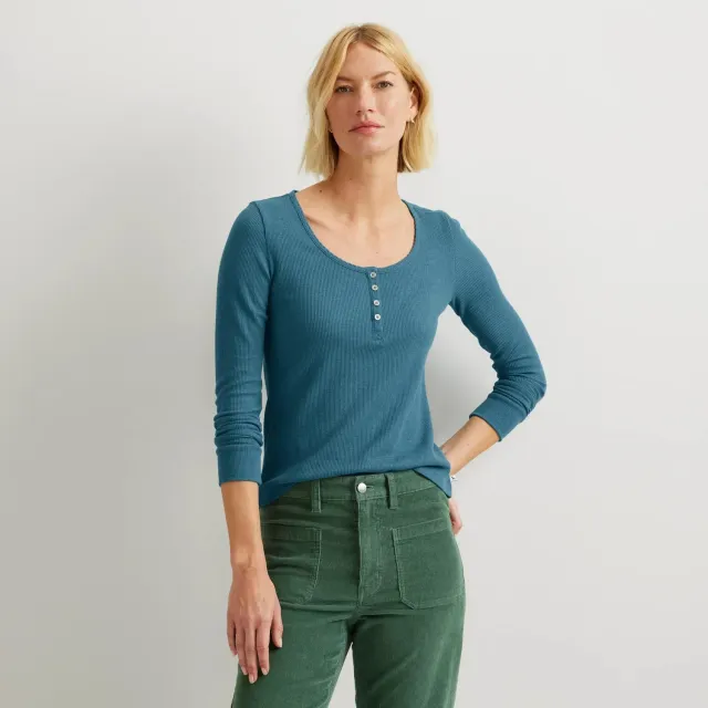 Eddie Bauer Infinity Thermal Henley bluza termica dama crem calduroasa