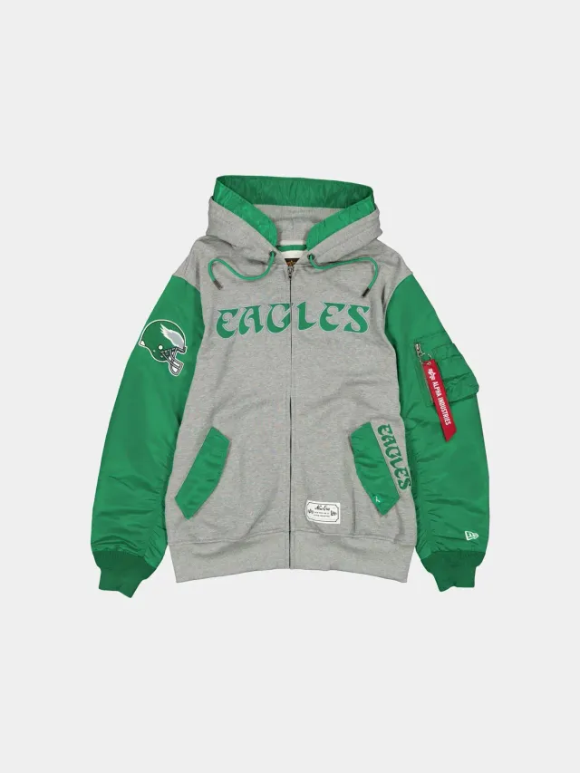 Alpha Industries MA-1 Philadelphia Eagles hanorac verde