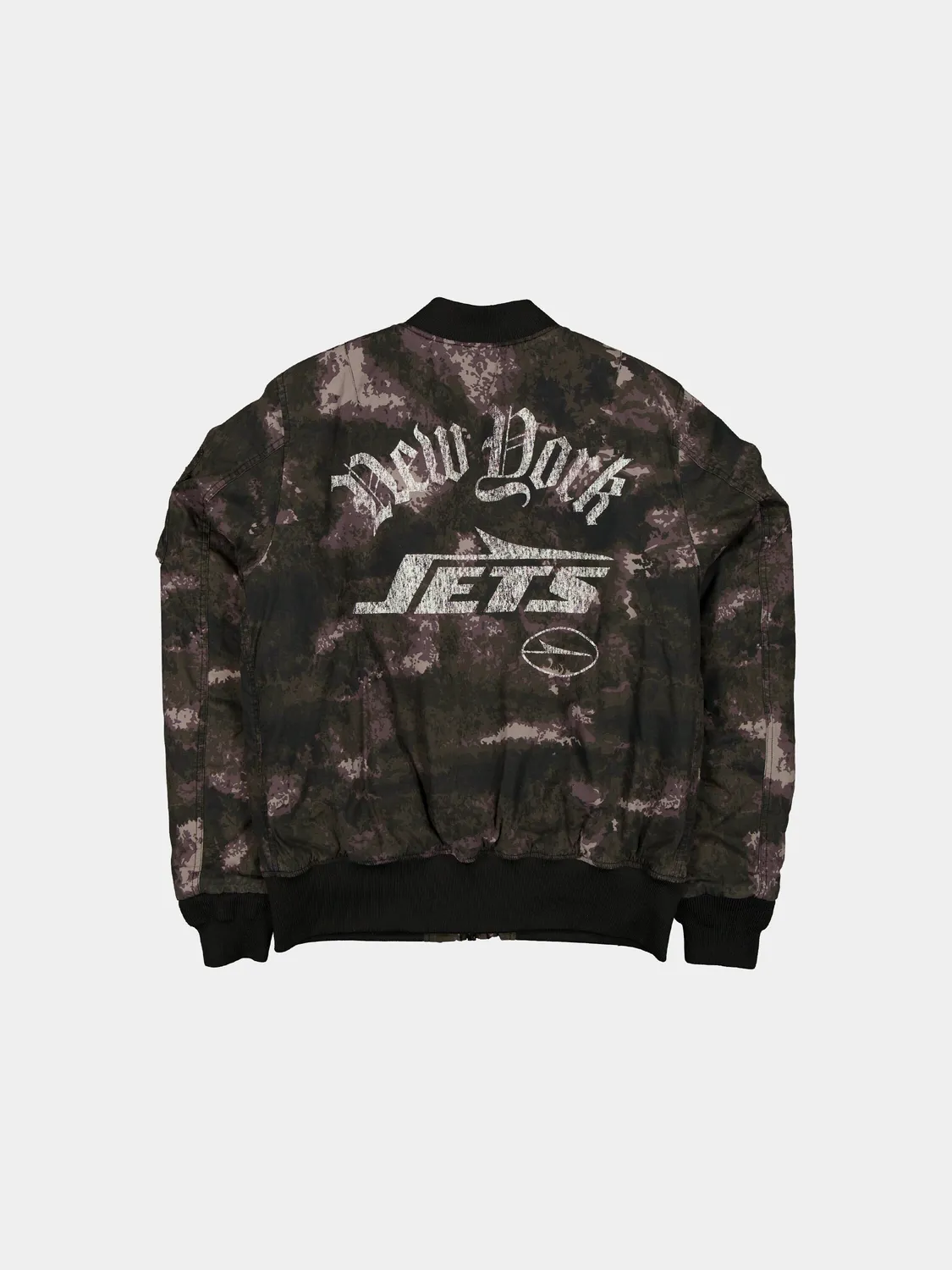 Alpha Industries MA-1 New York Jets geaca bomber negru camuflaj