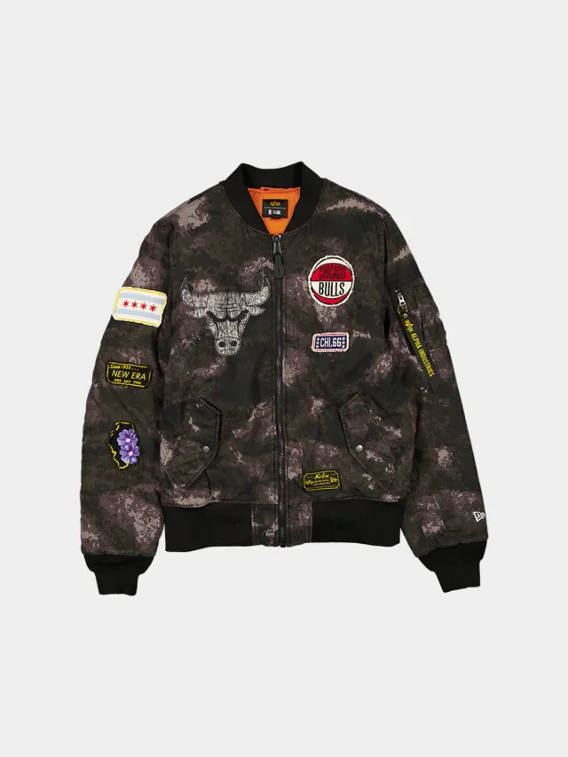 Alpha Industries MA-1 Bulls geaca bomber negru reversibila camo