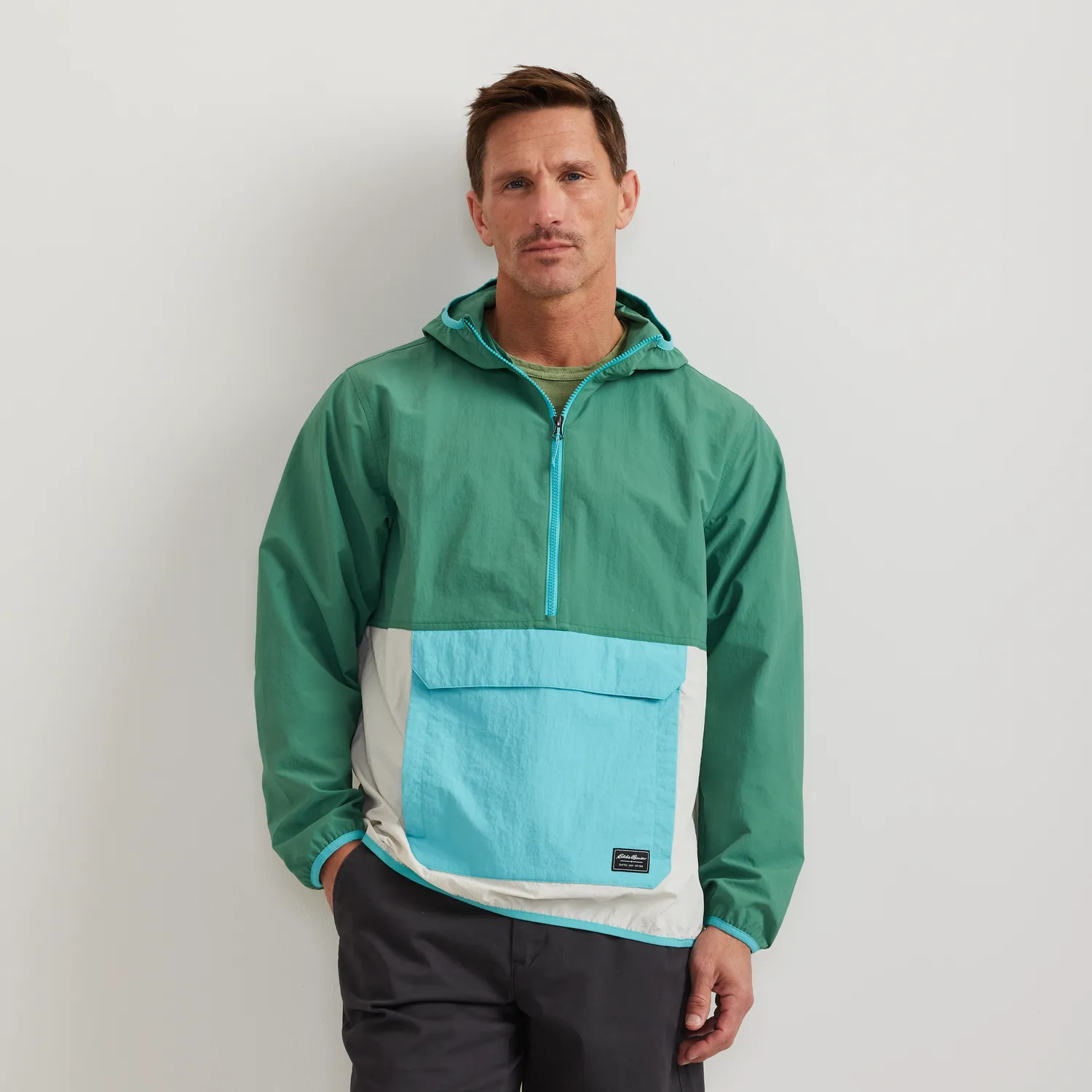 Eddie Bauer Zephyr anorac vânt verde respirabil ușor