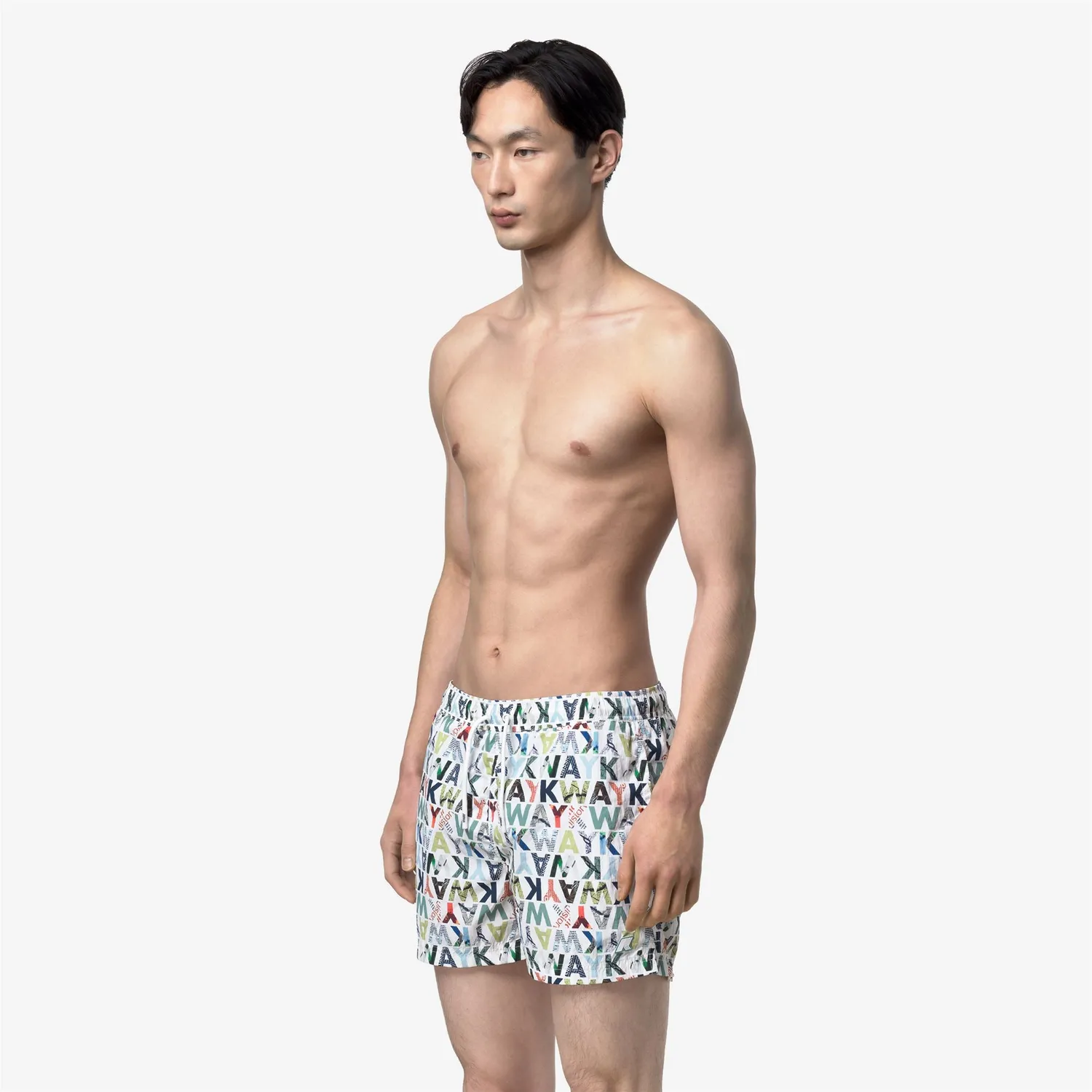 K-Way Hazel Graphic Beach sort inot gri imprimat