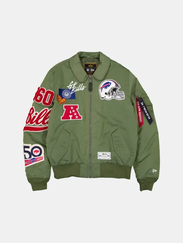 Alpha Industries MA-1 Buffalo Bills geaca bomber verde
