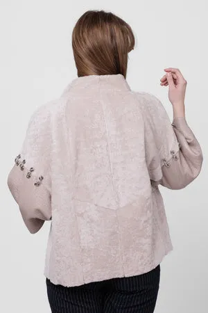 Mareus Pearl 300 poncho shearling piele bej 60 cm