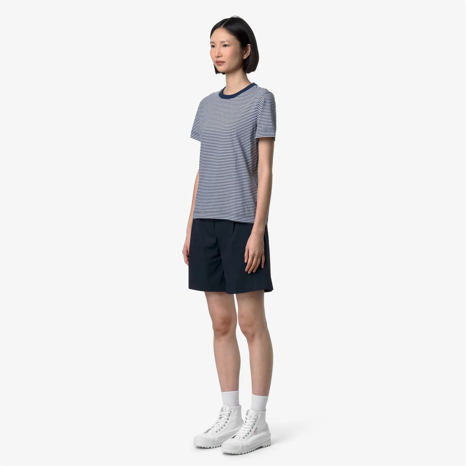 K-Way Elodie K6127RW tricou dama dungi bumbac