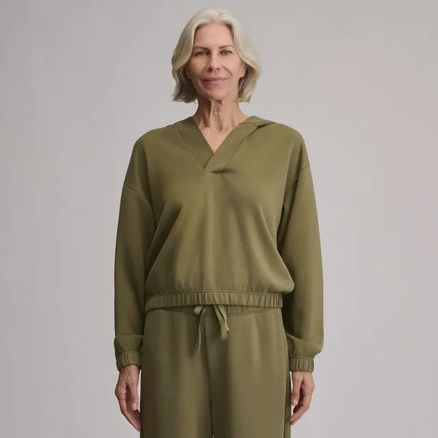 Eddie Bauer Luxe Soft Hoodie hanorac damă vapour moale
