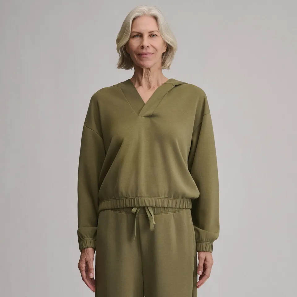 Eddie Bauer Luxe Soft Hoodie hanorac damă vapour moale