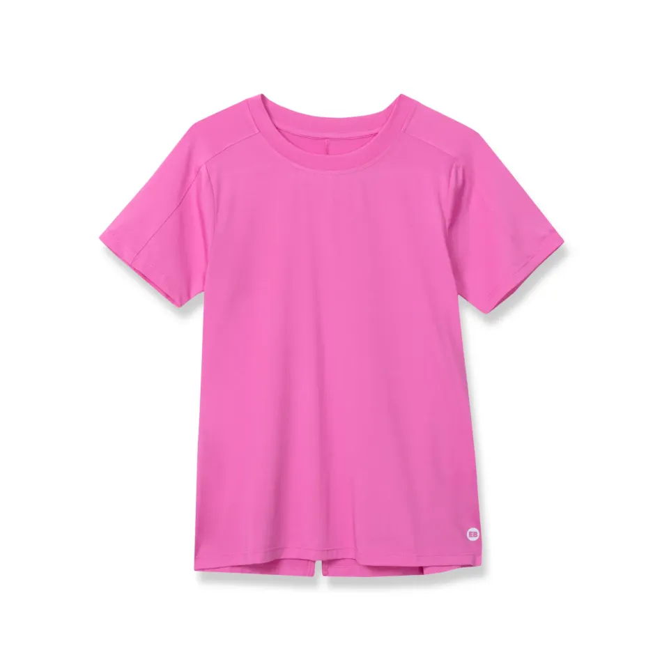Eddie Bauer Trail Tie-Back tricou fete Super Pink respirabil
