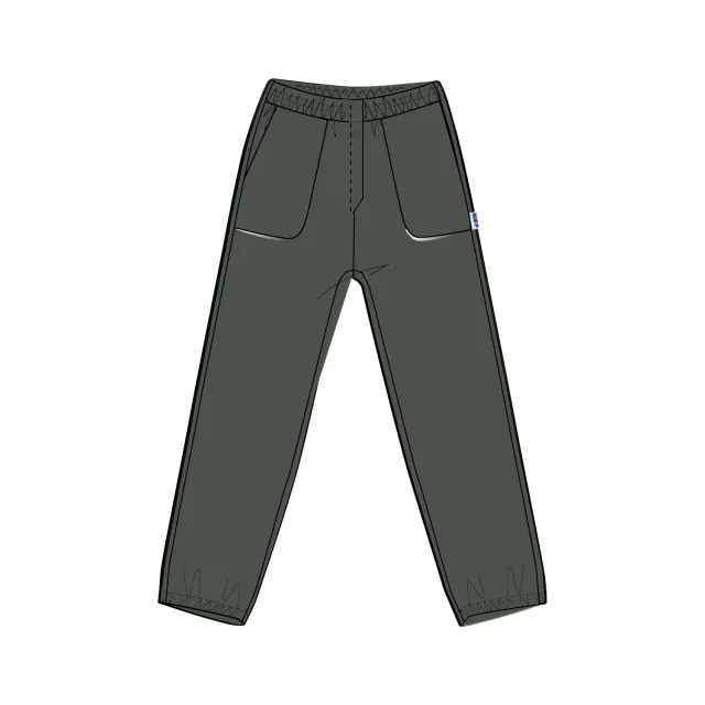 K-Way 7002 pantaloni sport unisex verzi ripstop