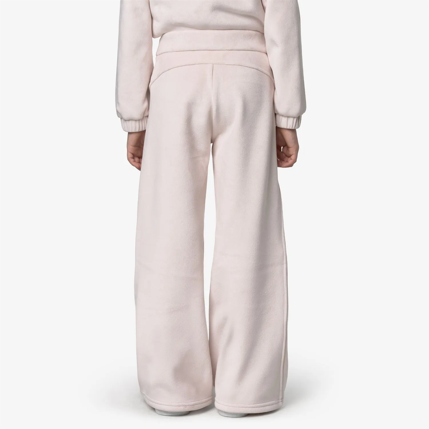 K-Way Jenny Velour pantaloni fete roz polar evazati