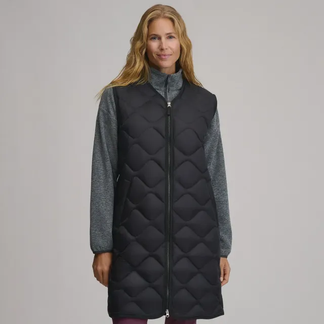 Eddie Bauer Shaw vesta dama neagra puf lung