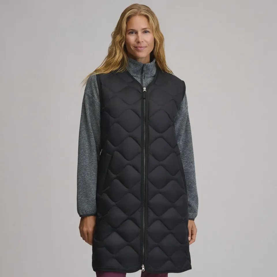 Eddie Bauer Shaw vesta dama neagra puf lung