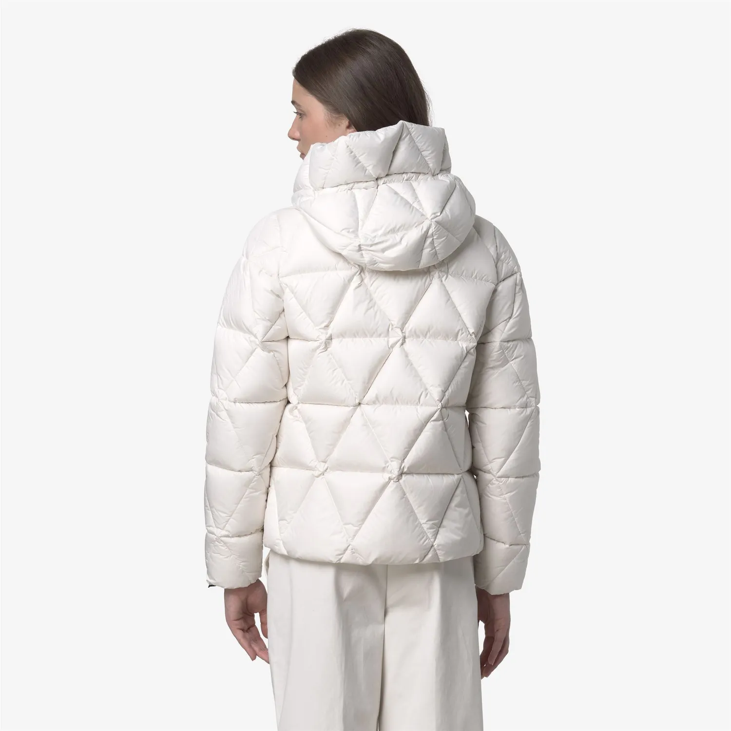 K-Way Lethille geaca dama alba puf natural calda