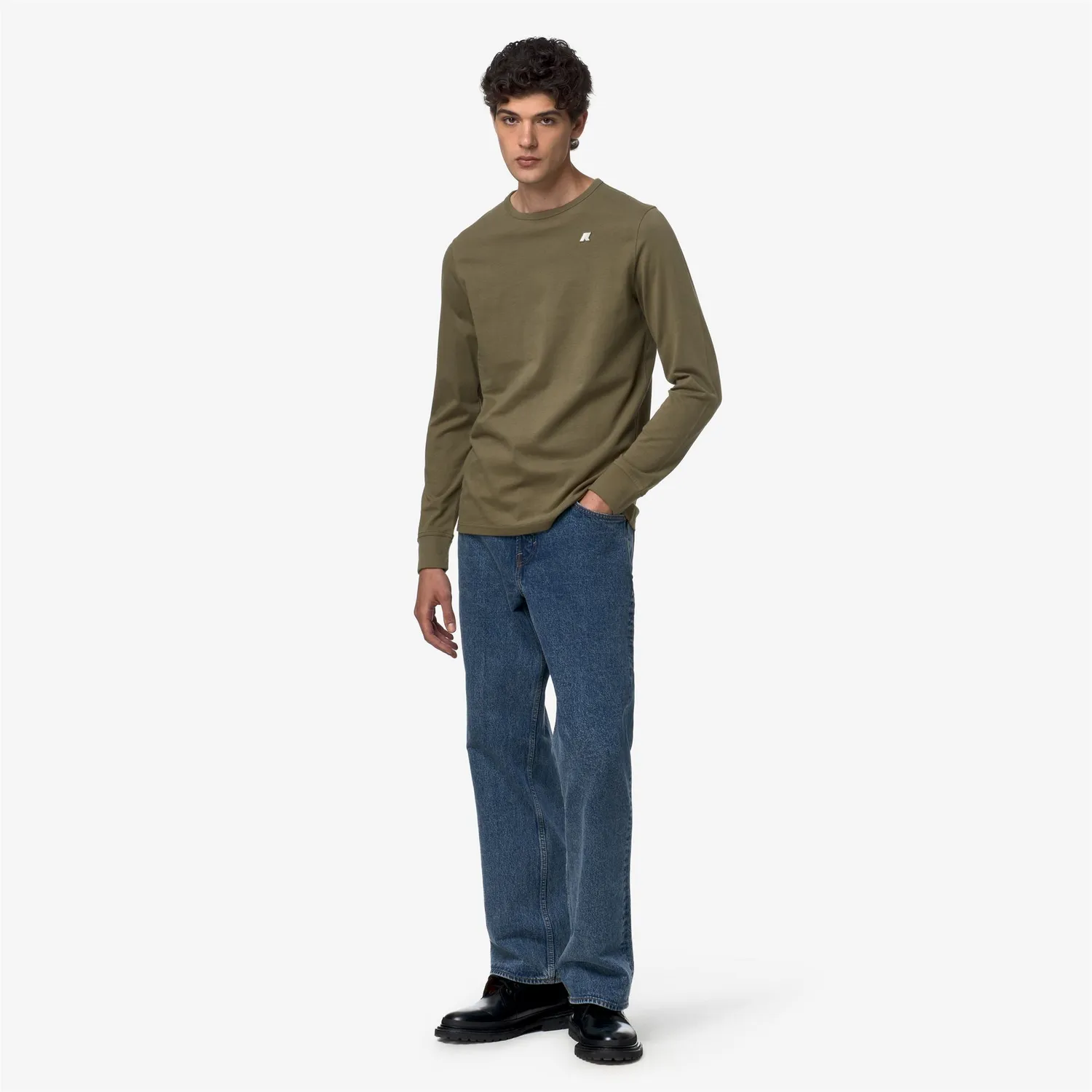K-Way Elmer JS Peach tricou verde army slim