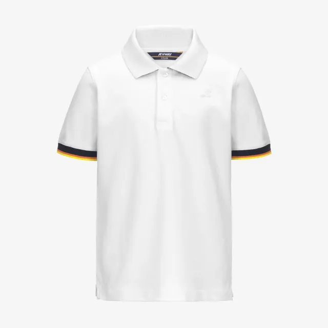 K-Way Vincent Pique polo baieti alb stretch