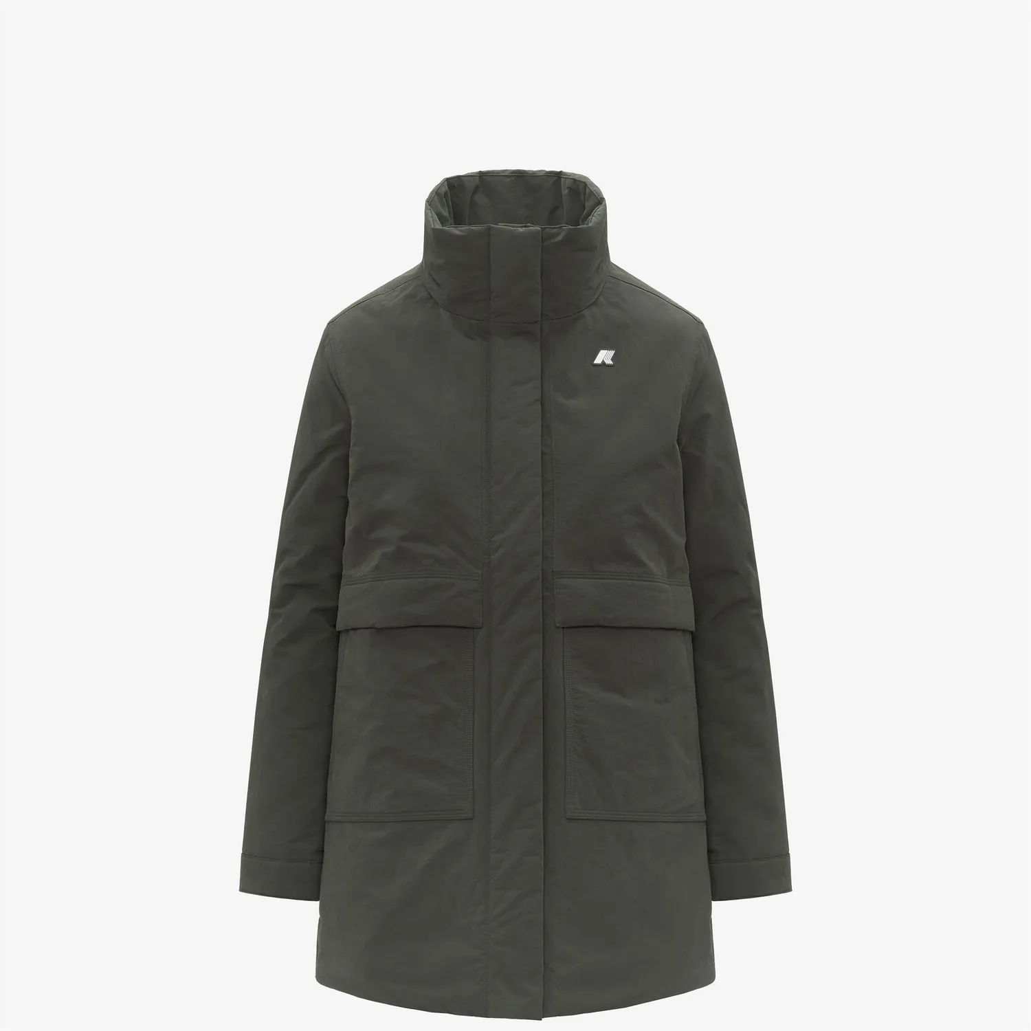 K-Way Kalima Warm Cotton Nylon palton dama verde 3/4